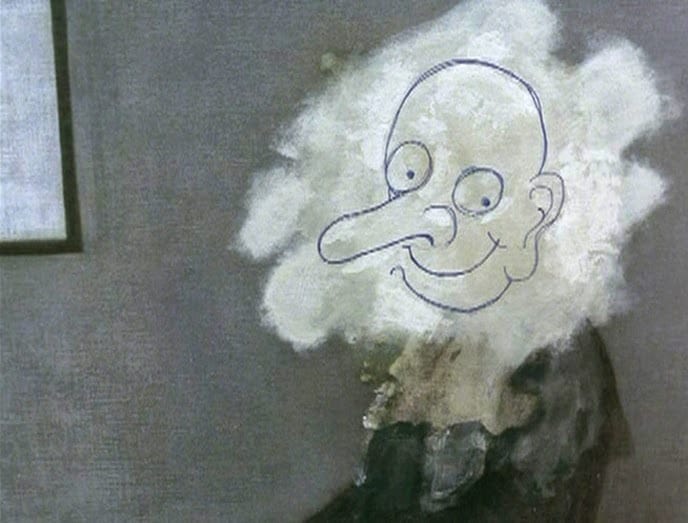 bean 1997 rowan atkinson whistlers mother cartoon face