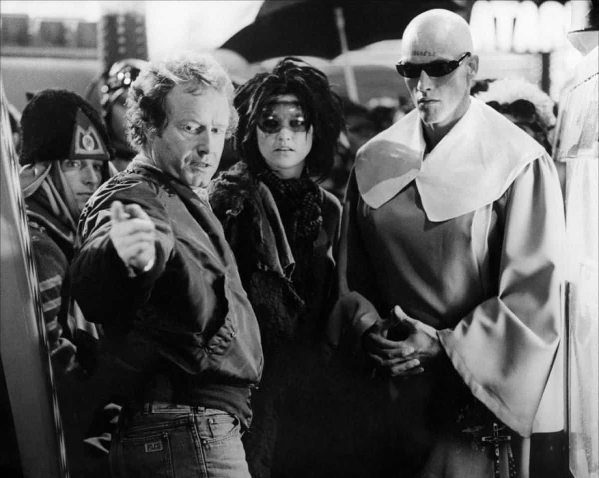 Ridley Scott sul set di Blade Runner