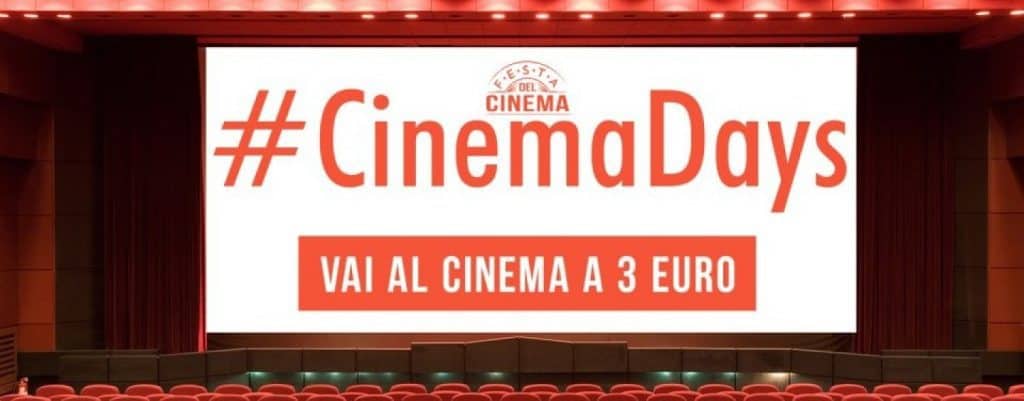 CinemaDays: dal 9 al 12 Aprile al cinema con 3 euro!