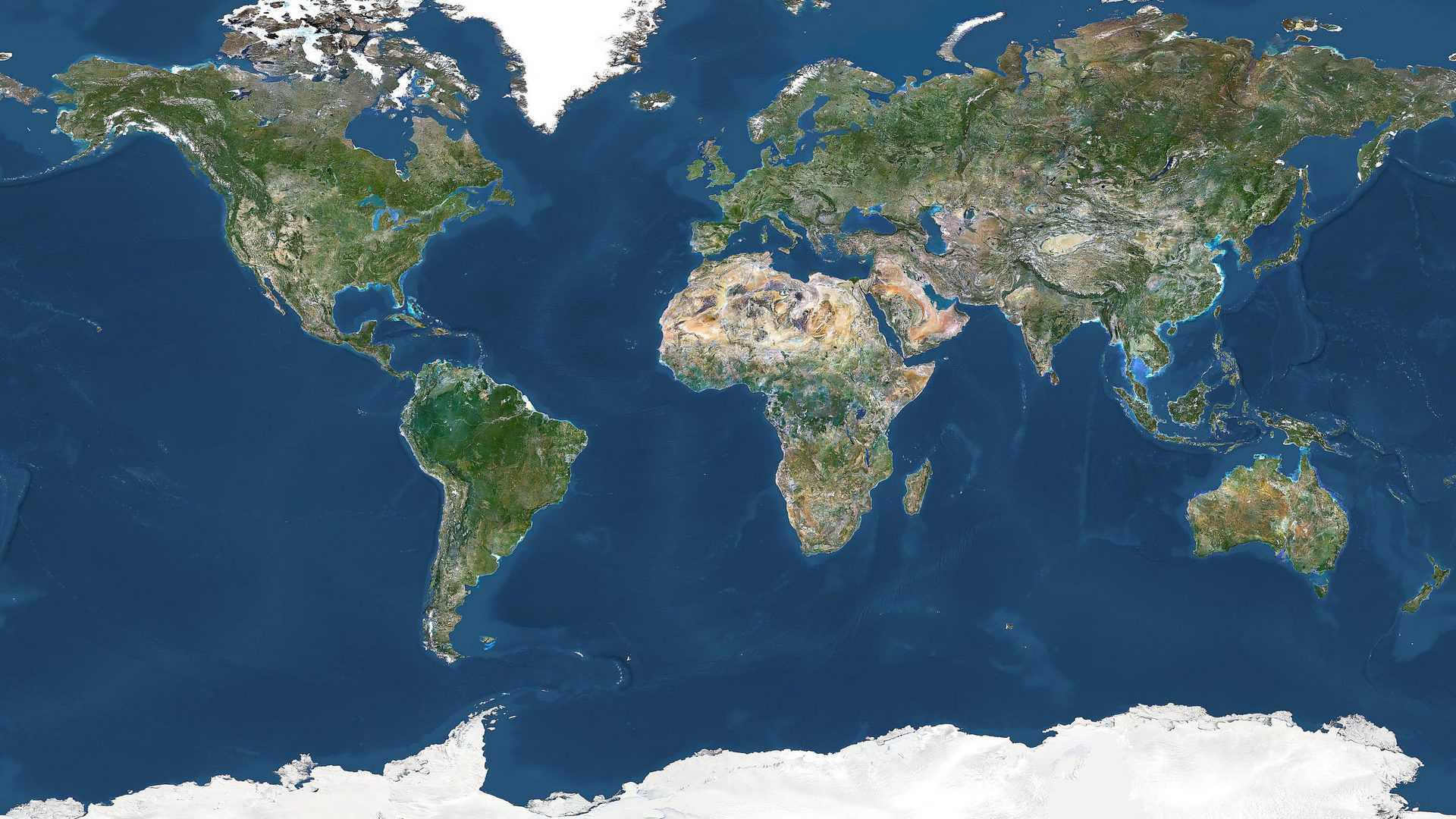 world in geographic projection true colour satellite image 99151124 58b9cc3e5f9b58af5ca7578d scaled
