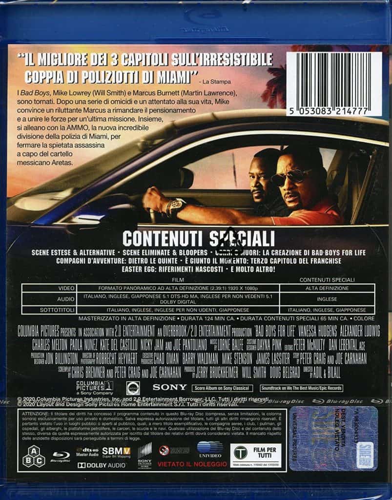 Bad boys blu ray versione home video