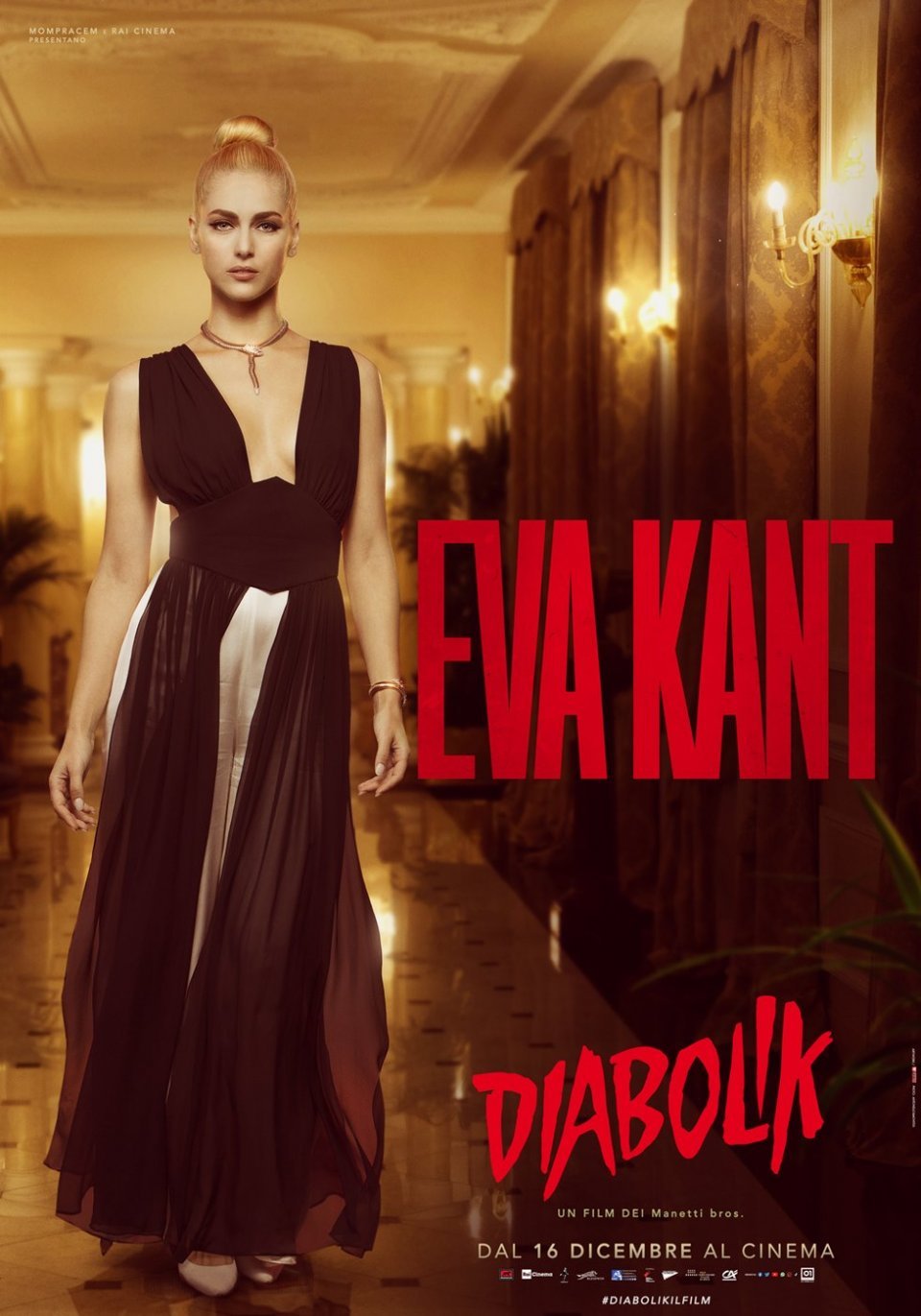 Diabolik: Ginko ed Eva Kant nei character poster del film dei Manetti Bros. 2 diabolik 2