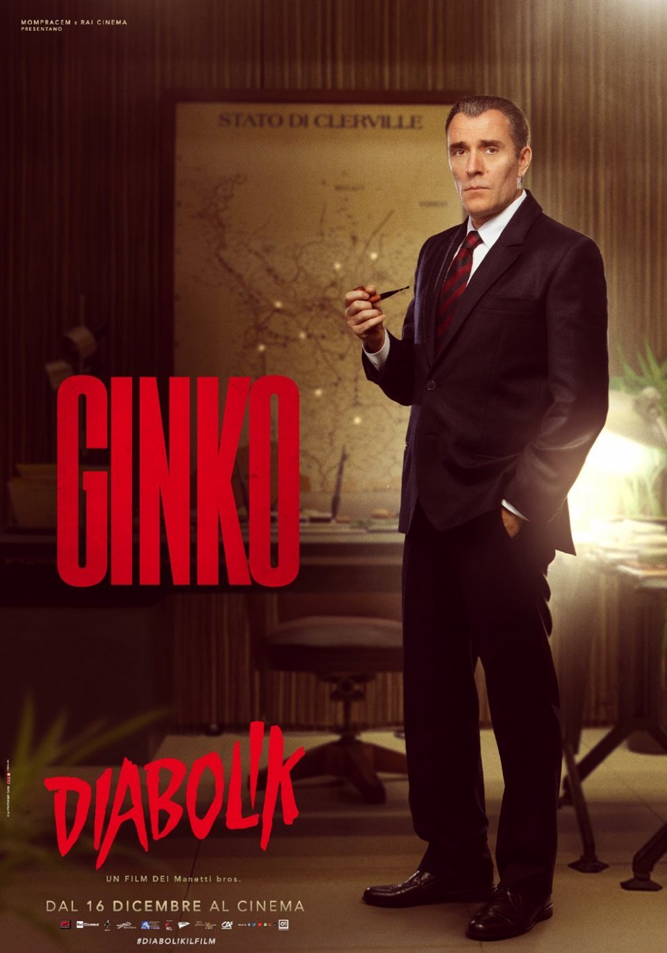 Diabolik: Ginko ed Eva Kant nei character poster del film dei Manetti Bros. 1 diabolik