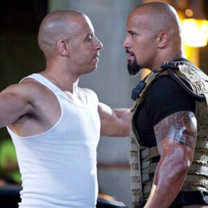The Rock Vin Diesel lite fast & furious