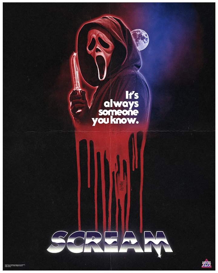 Scream: il poster retrò del film horror in arrivo il 14 gennaio al cinema 1 scream