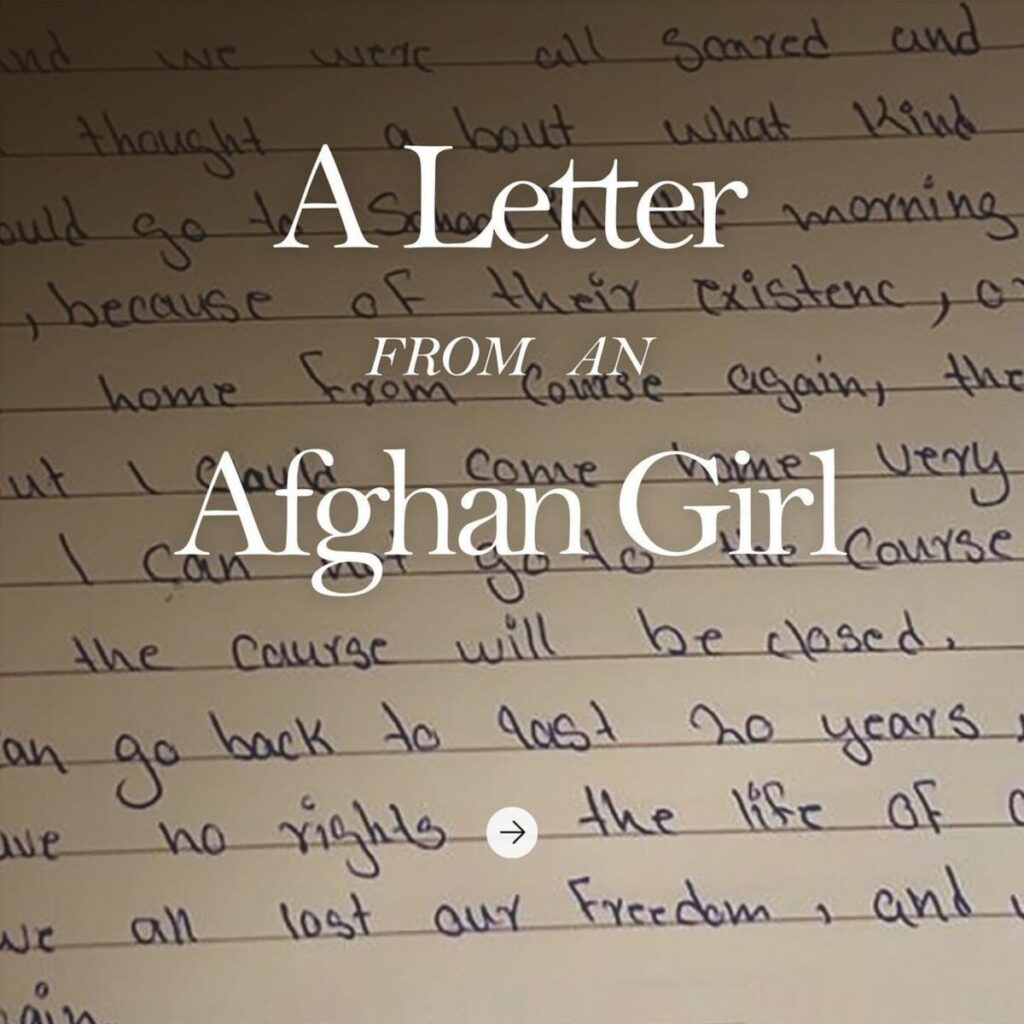 Angelina Jolie condivide la commovente lettera di una donna afghana: “Non dimentichiamole”