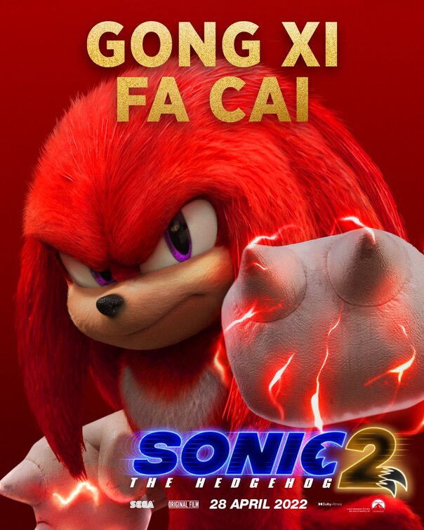 Sonic 2: i character poster dei protagonisti del film 3 c
