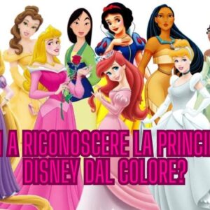 Quiz Disney: Riesci a riconoscere la principessa Disney dal colore dell’abito?