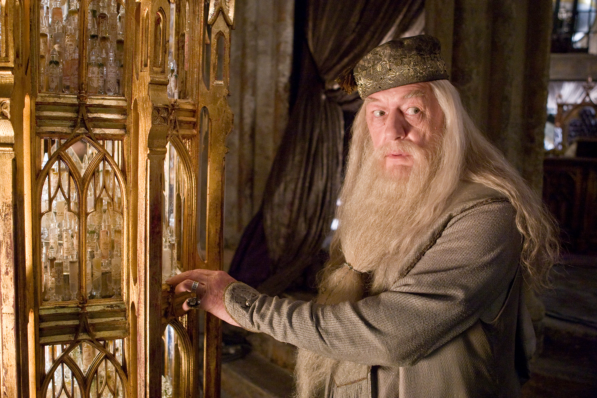 HP F6 half blood prince dumbledore office memory cabinet web landscape