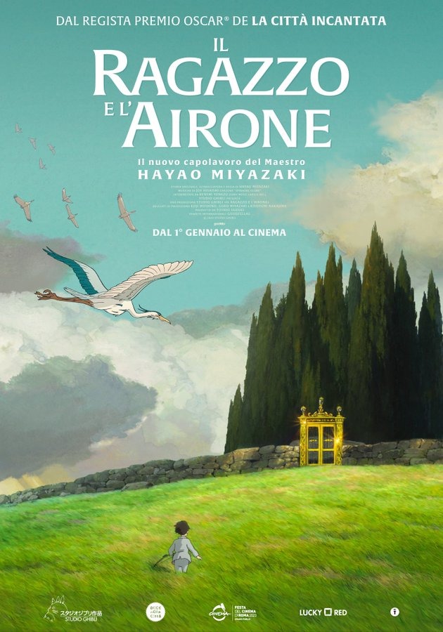 Il ragazzo e l'airone: il poster italiano del film di Hayao Miyazaki 1 il ragazzo e l'airone