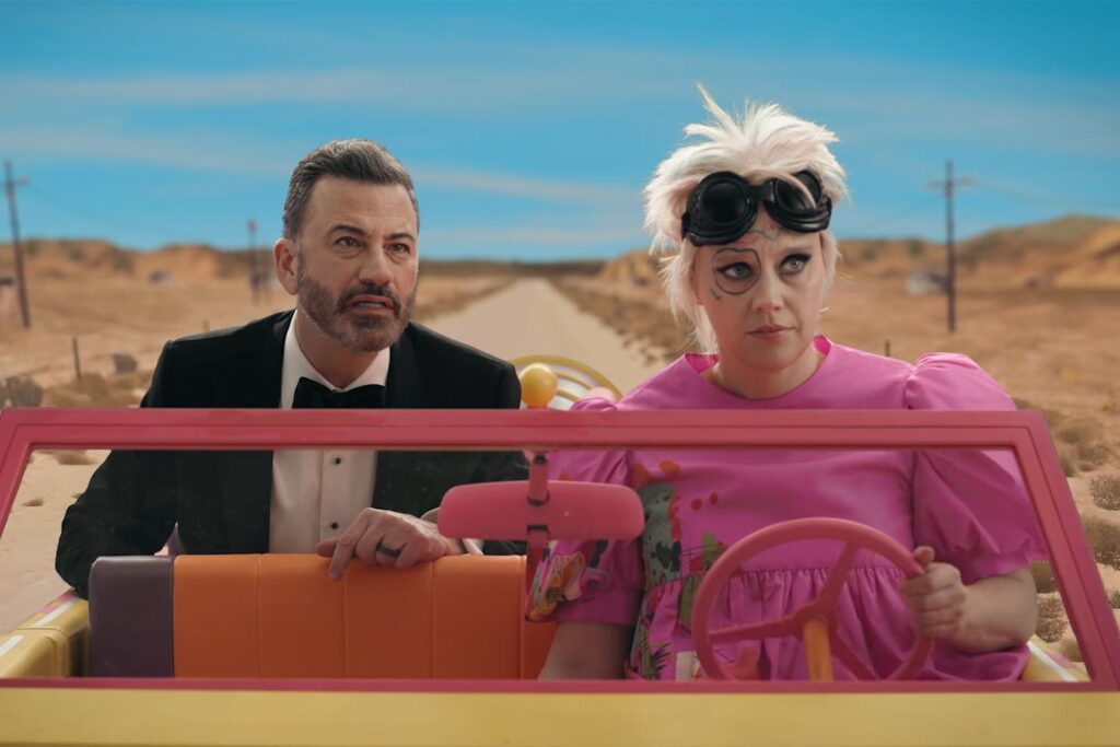Oscar 2024, Jimmy Kimmel va a Barbieland nello spot della cerimonia, tra critica e parodia